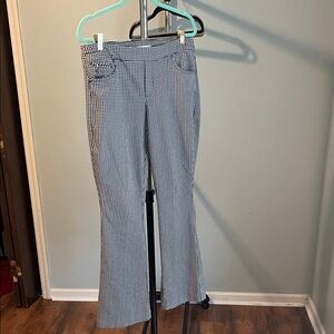 Cato Black and White Houndstooth Flare Pants